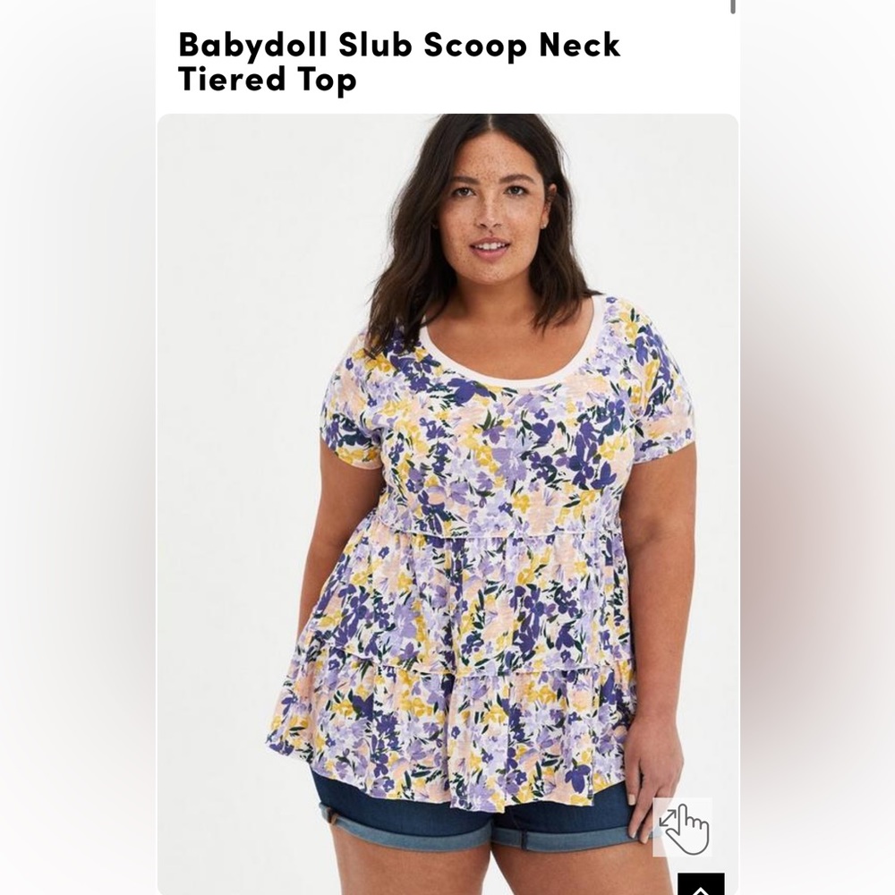 Torrid babydoll top - Size 0